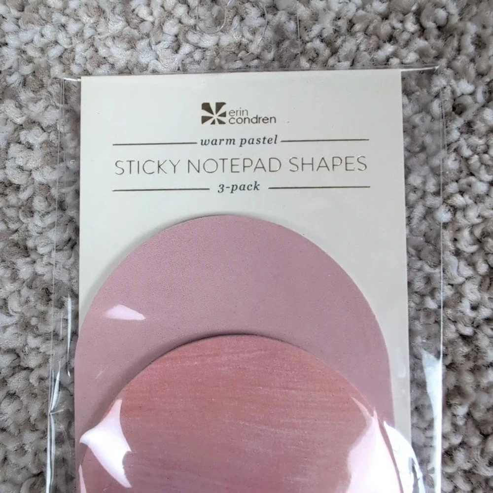 Erin Condren Warm Pastel Sticky Notepad Shapes 3 Pack To Do List